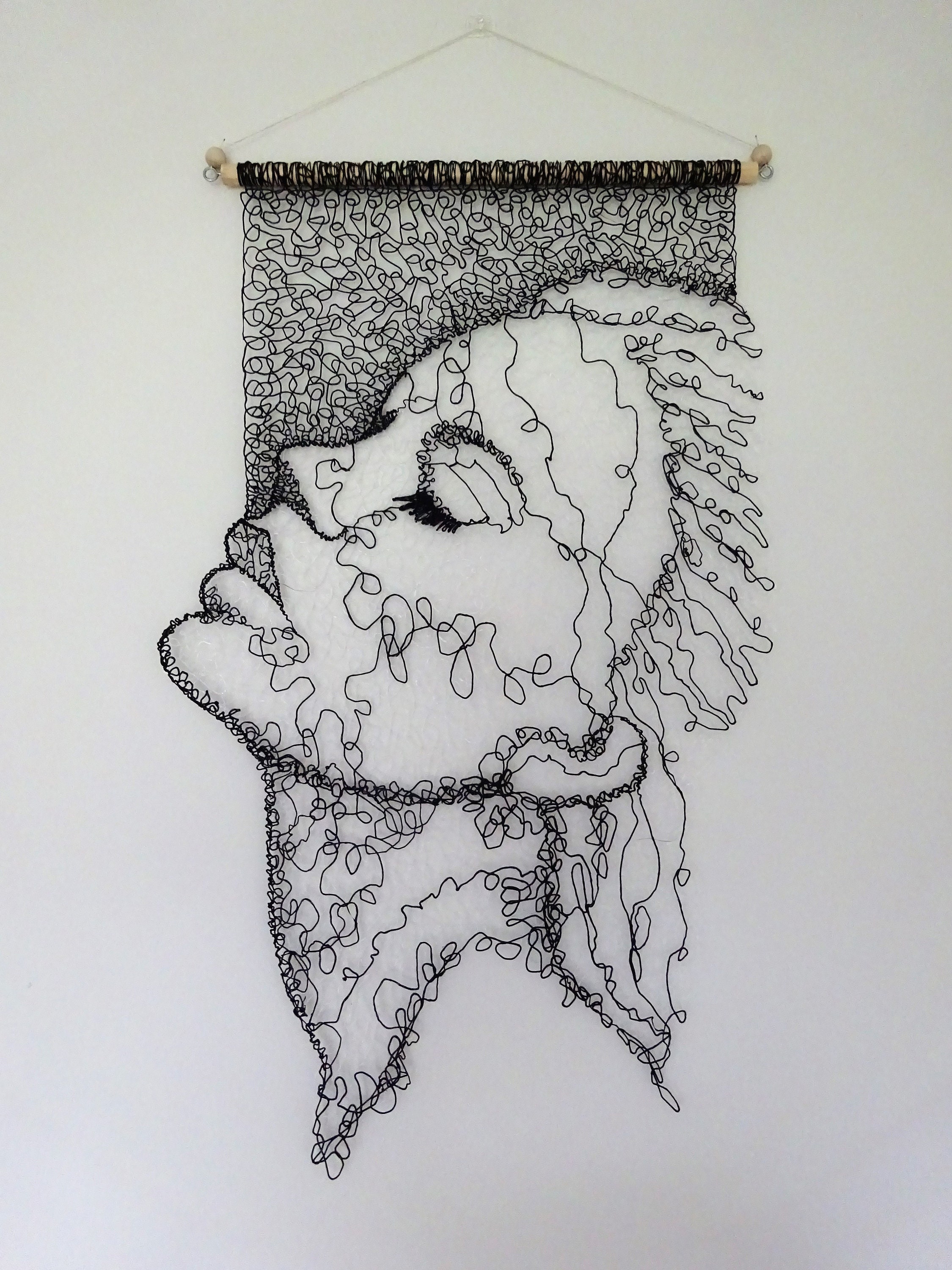 Black Lace Face Wall Hanging. Drawing With a 3D Pen and - Etsy Sweden