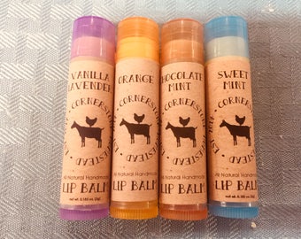Natural Lip Balm | Beeswax Lip Balm | Organic Flavor Lip Balm | Essential Oil Lip Balm | Mint Lip Balm | Handmade Lip Balm
