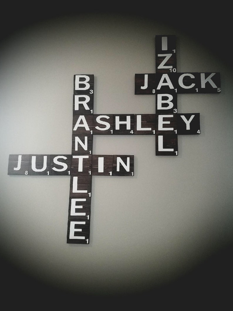 FREE SHIPPING Scrabble Tiles Scrabble Letters Wall Art Etsy