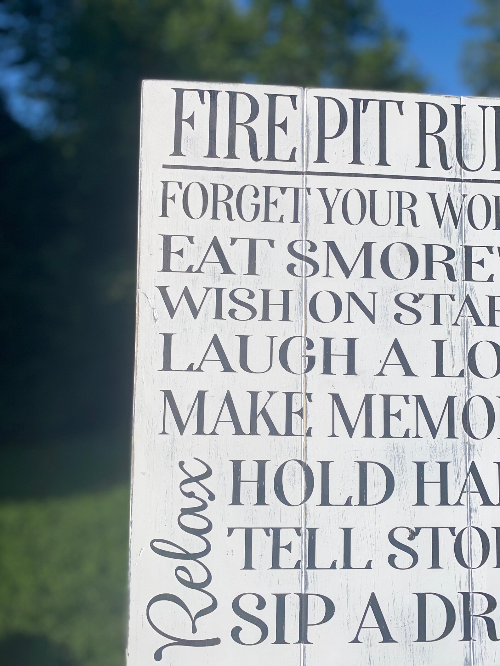 Fire Pit Rules Fire pit sign to our fire pit Etsy
