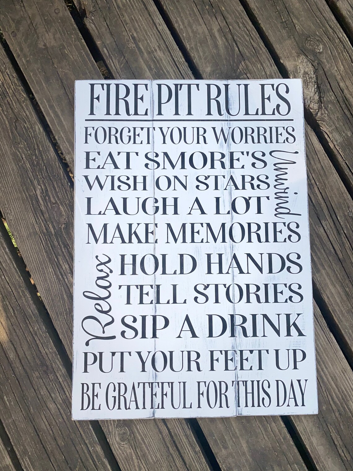 Fire Pit Rules Fire pit sign to our fire pit Etsy