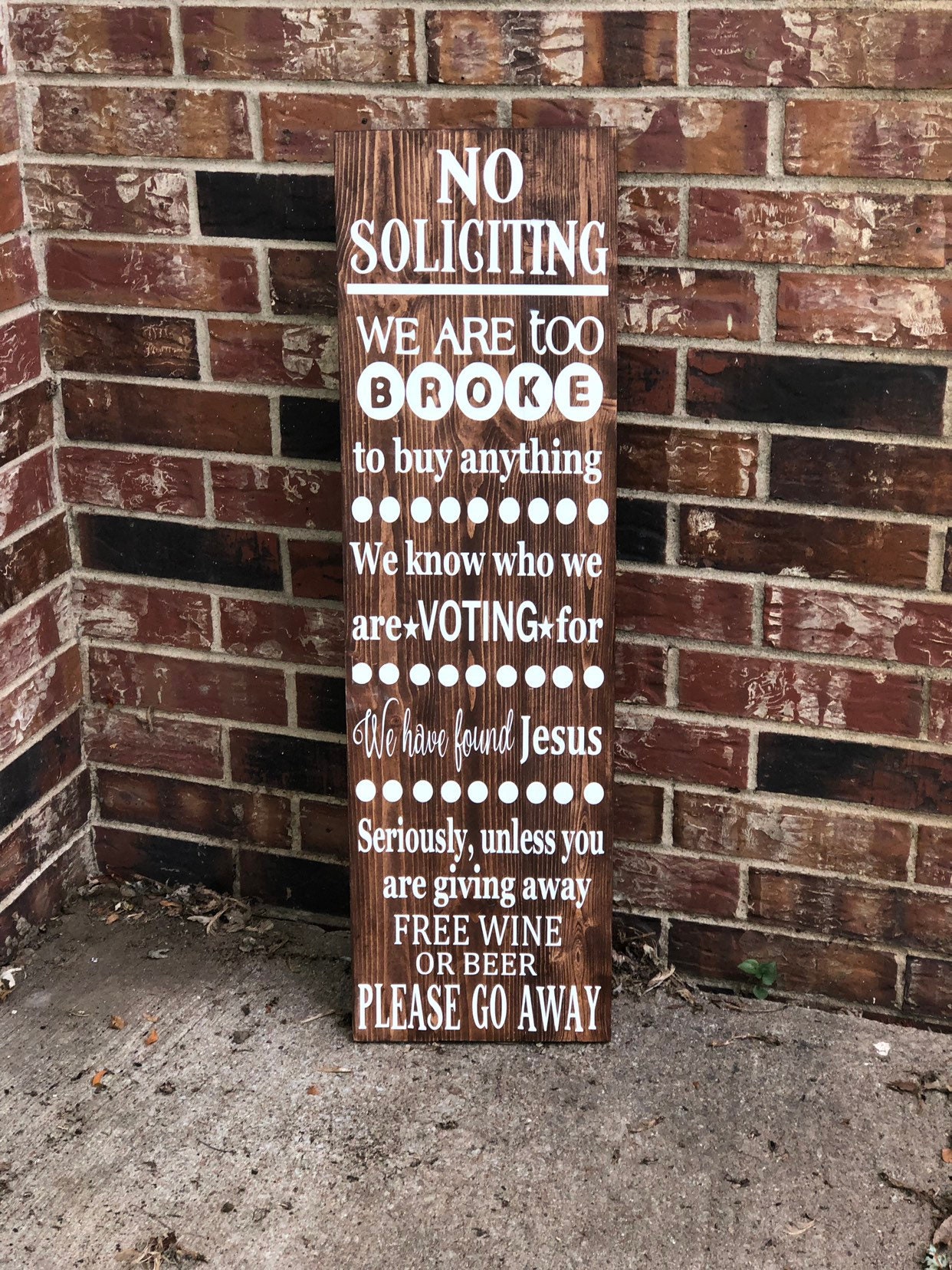 No Soliciting Outdoor Welcome Sign Front Porch Sign - Etsy Singapore
