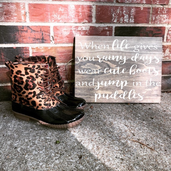 When Life Gives You Rainy Days Wear Cute Boots and Jump in the Etsy