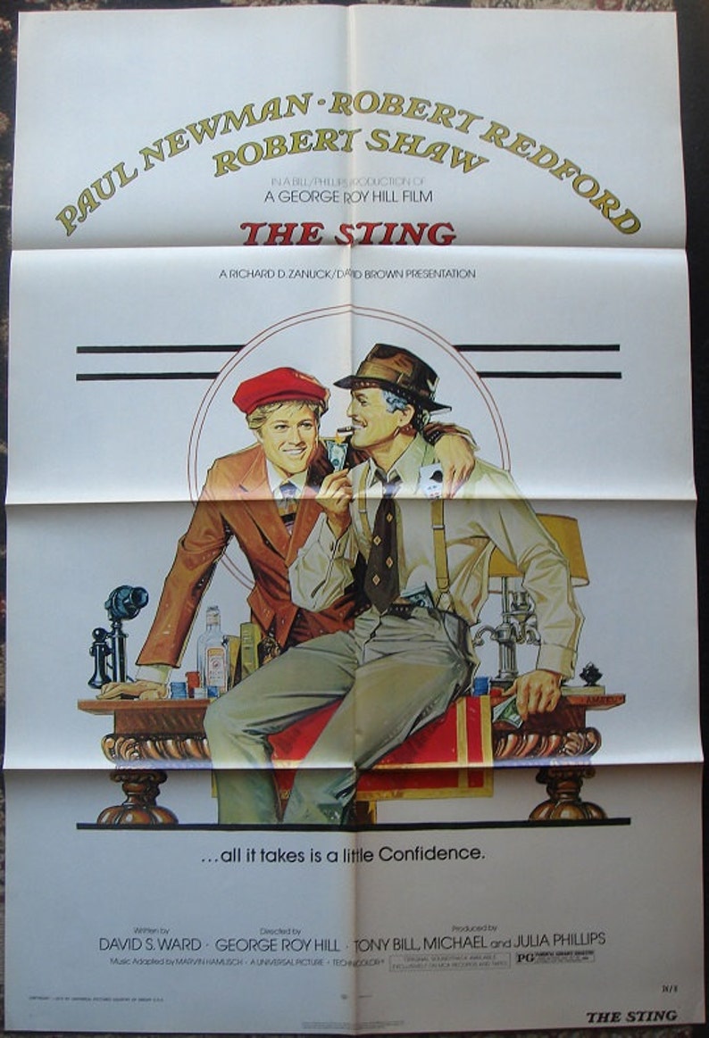THE STING Movie POSTER Authentic 1977 Original 27x Etsy