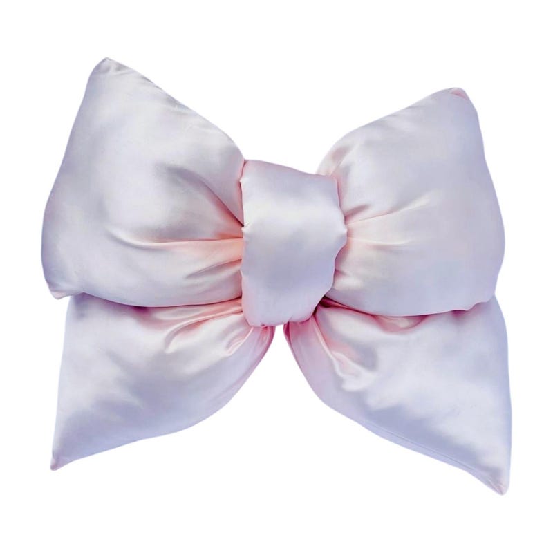 Satin Pillow with Wreath & Bow