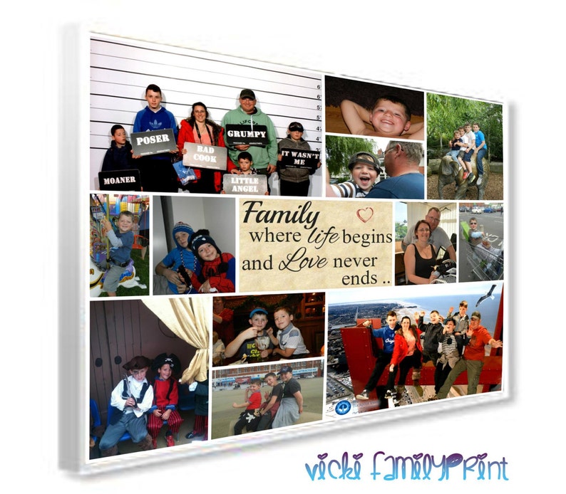 20x24 Collage Canvas Personalised Photo Family - Etsy