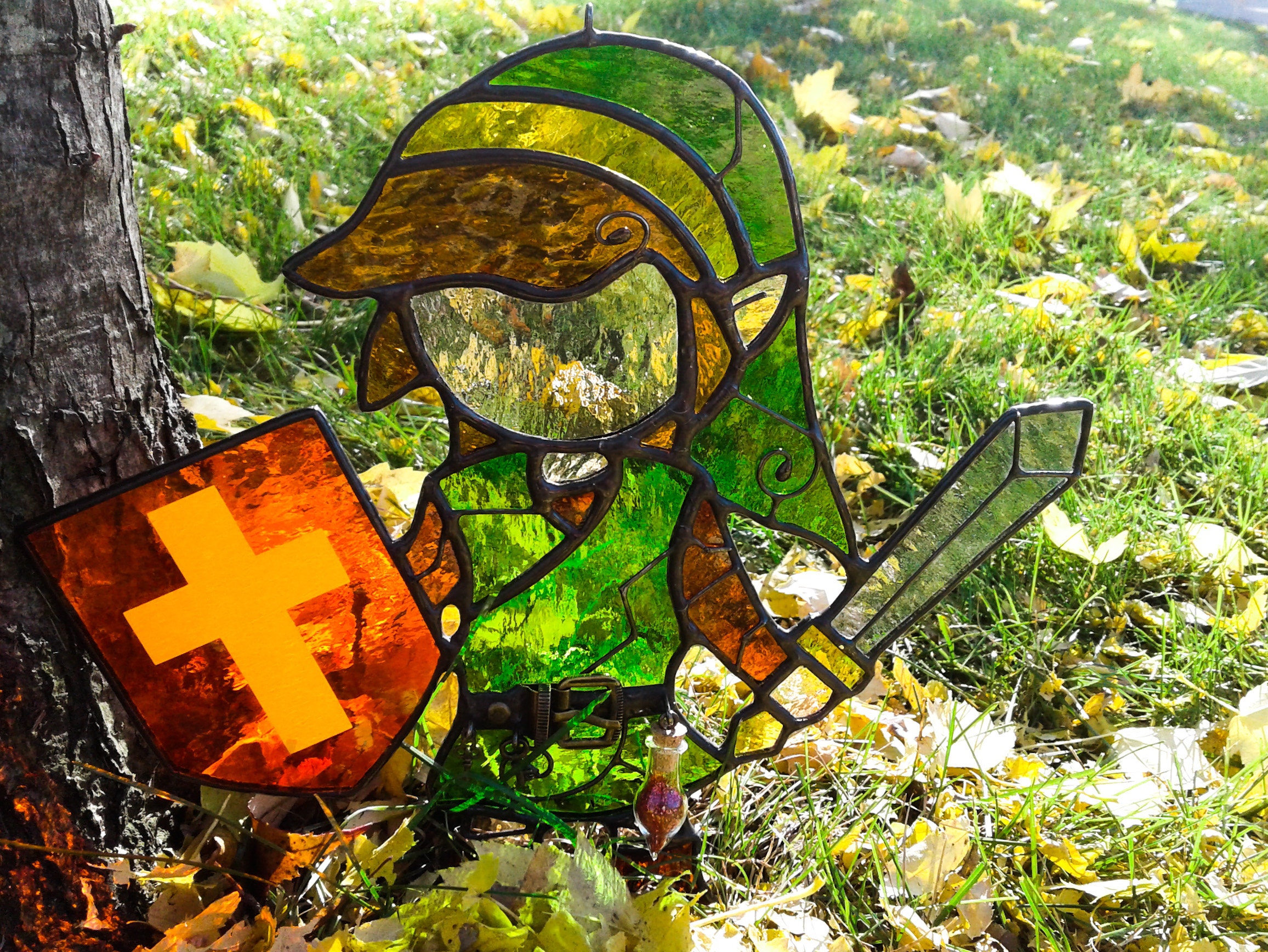 Stained Glass Link the Legend of Zelda Etsy