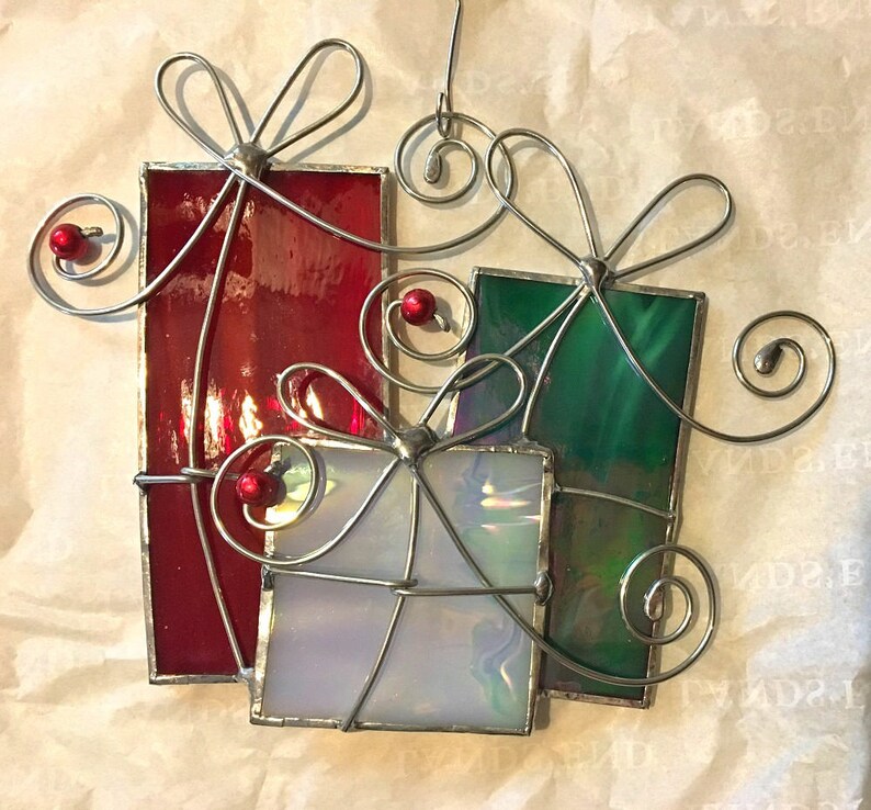 Stained Glass Christmas Presents Etsy