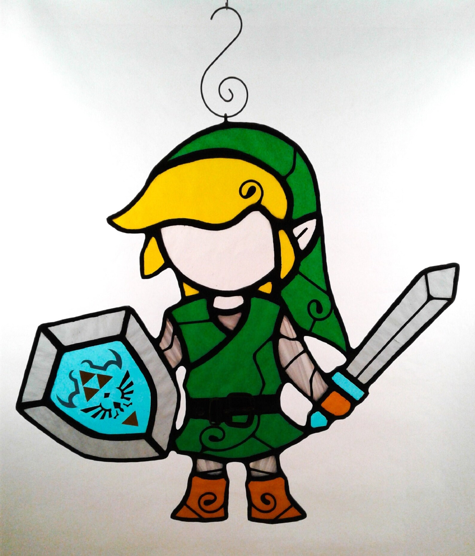 Stained Glass Link the Legend of Zelda Ocarina of Time Etsy
