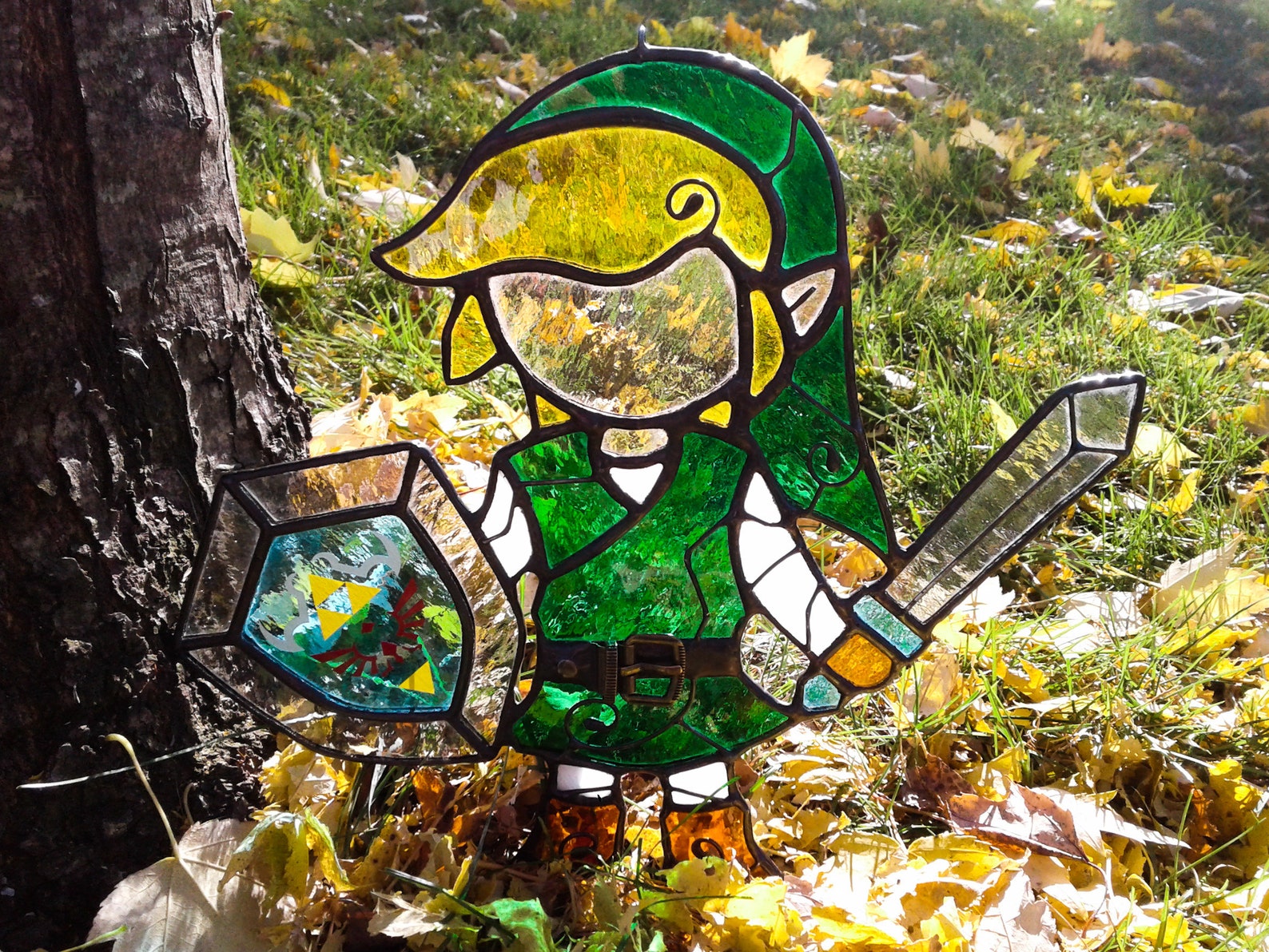 Stained Glass Link the Legend of Zelda Ocarina of Time Etsy UK