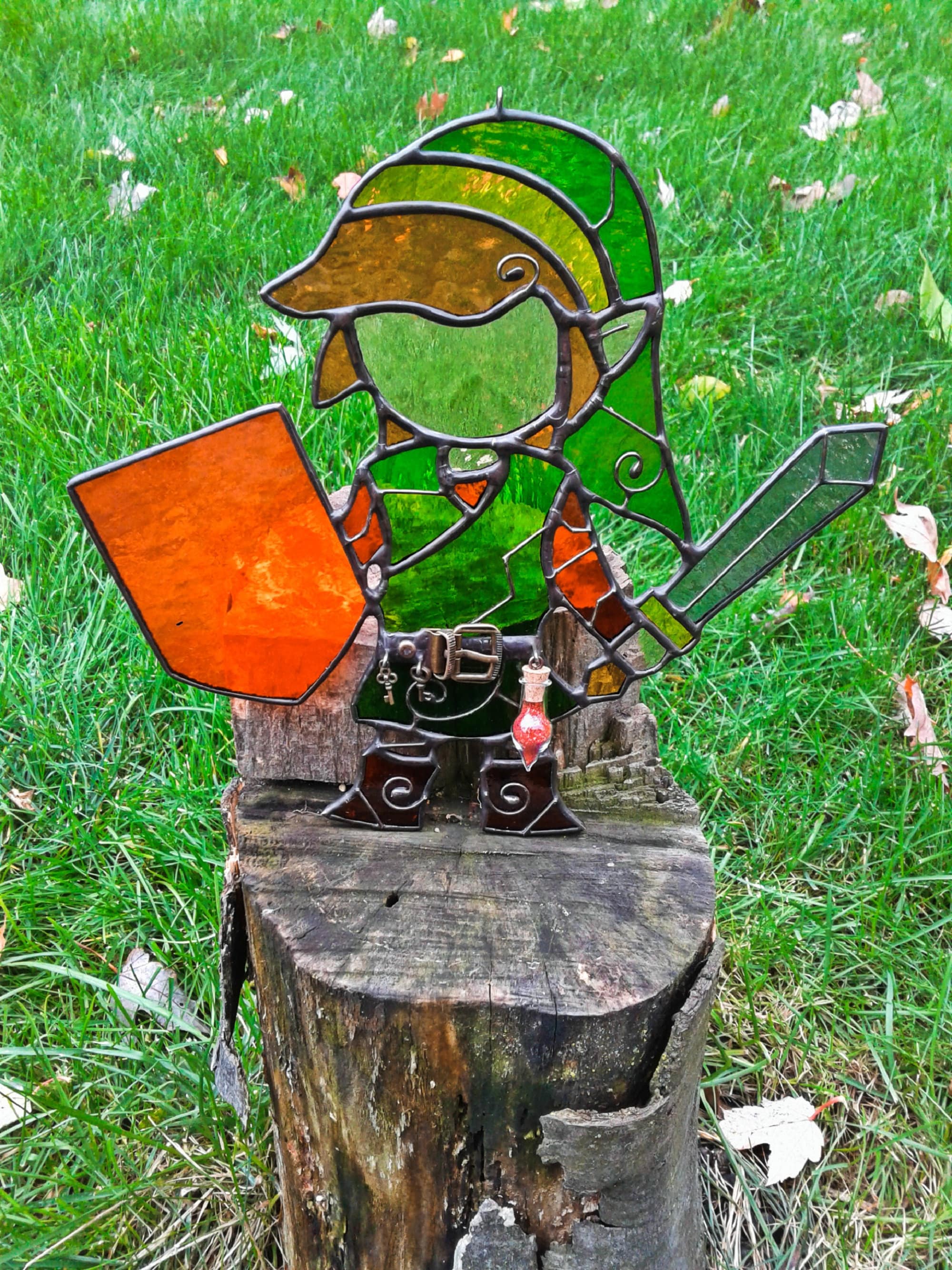 Stained Glass Link The Legend of Zelda Etsy