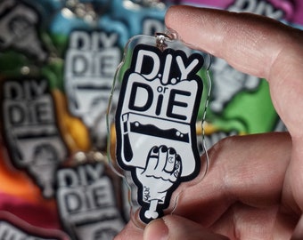 DIY or DIE Screen-printing Acrylic Charm Keychain