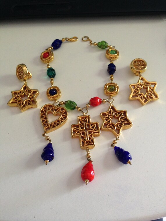 Christian Lacroix vintage necklace & earrings