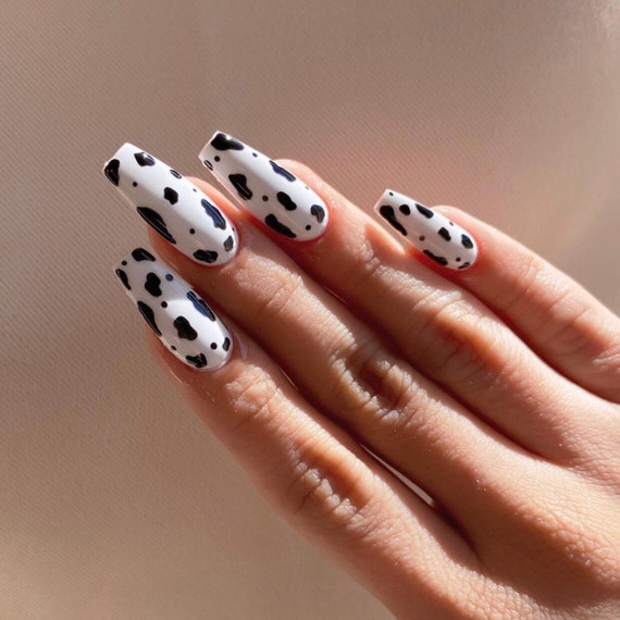 Trendy cow print nail art design ideas - Theunstitchd Women's Fashion Blog