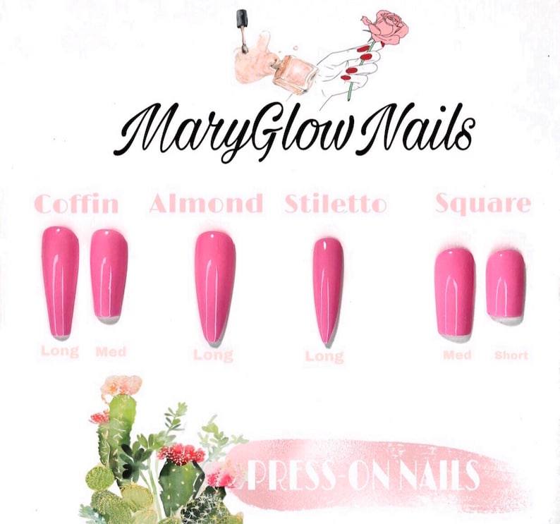 FRENCH POP- Press on nails-French nails- pink nails- trendy nails-aesthetic nails- rhinestones nails- long short nails-square nails -glue on image 2