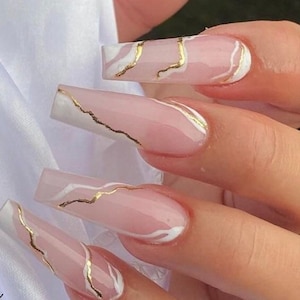 ANGEL-press on nails-luxury nails- aesthetic nails-glue on nails-gel nails-fake nails-nail art