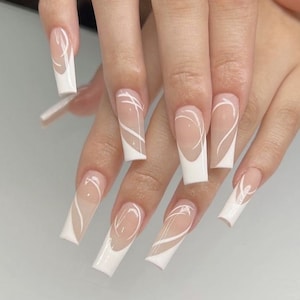 PUT A RING-bride nails-press on nails-French nails-party nails-white nails-luxury nails-glue on nails-gel x nails-gel press ons-white art
