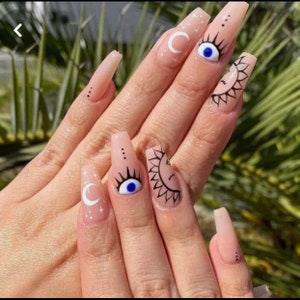 ALIGNEDDD-Press on nails-luxury nails-boho nails-nail art- sun nails-short long nails-glue on nails-aesthetic nails