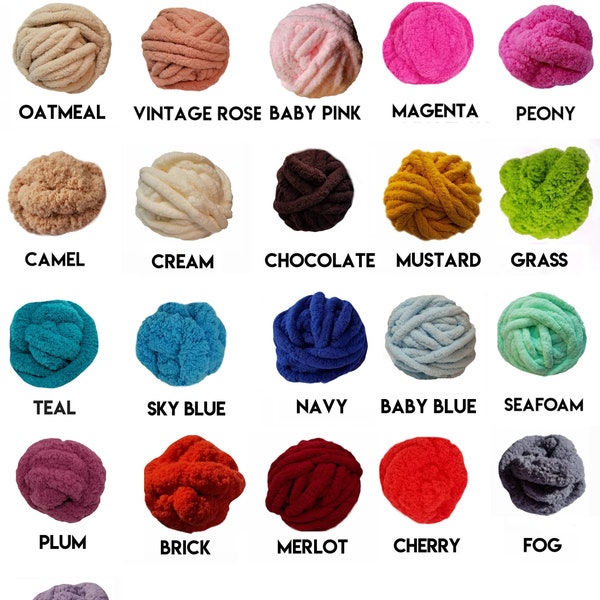 SALE on Vegan Yarn, Chunky CHENILLE yarn makes the softest throws and blankets.  perfect for cat beds, dog beds, scarves, Arm Knitting