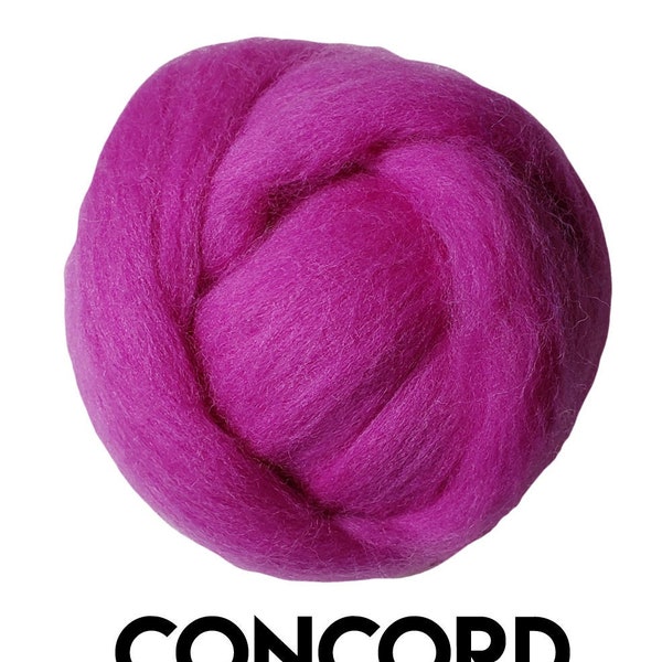 CONCORD | Roving wool in 1 oz and 2 oz packs. Our bestselling Merino wool is perfect for needle felting, wet felting and spinning to yarn