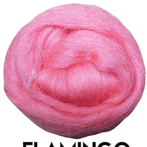 HOT PINK  roving wool in 1 oz and 2 oz packs. Our best selling Merino wool is perfect for needle felting, wet felting and spinning into yarn