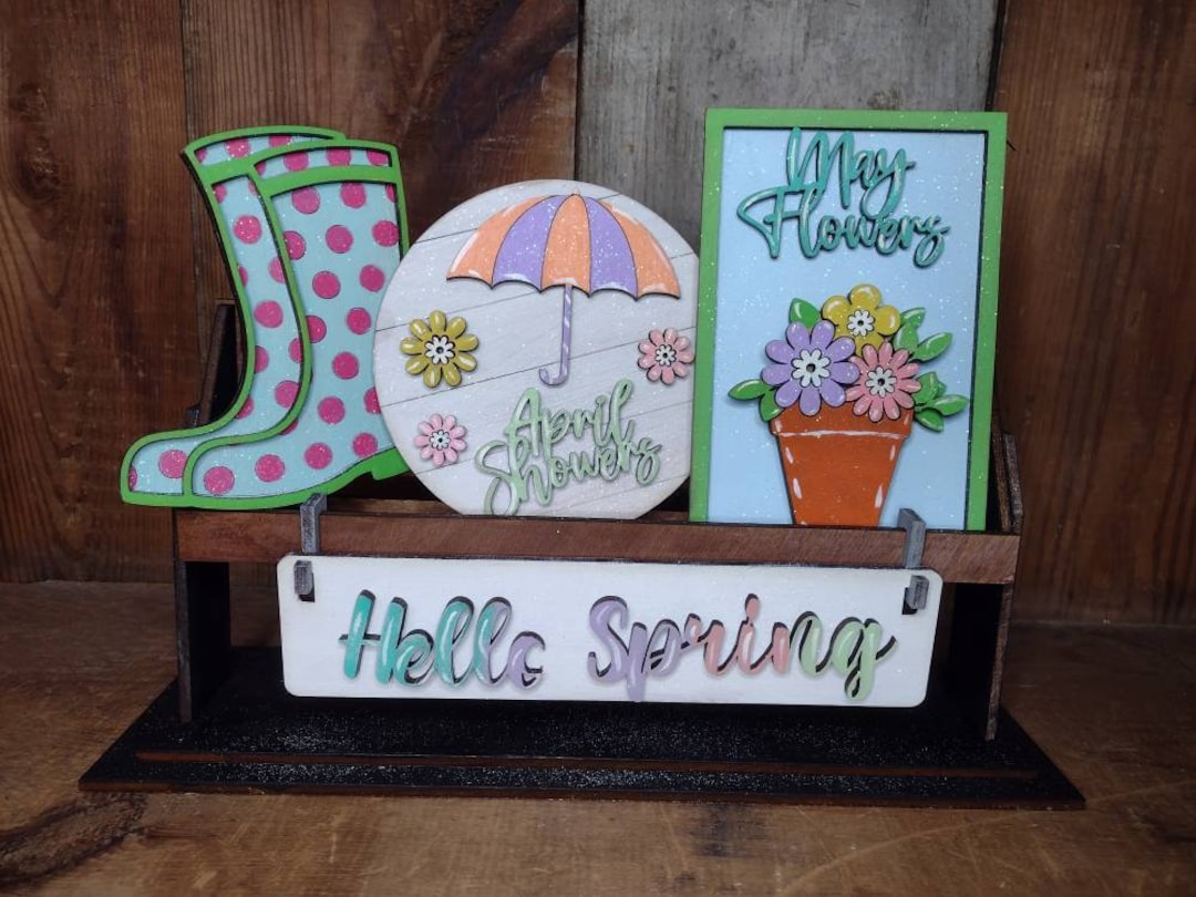 Hello Spring Wagon or Bench Set/ Set Only - Etsy