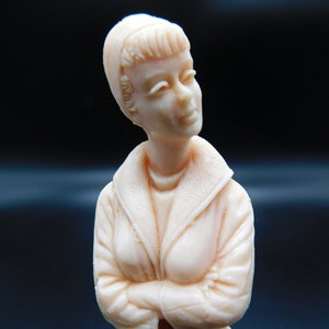 Vintage Sophisticated Pink 1964 Louis Marx Campus Cuties Plastic Collectable Woman Figurine Stormy Weather
