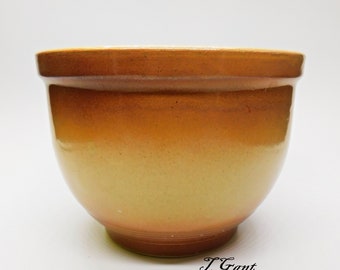 Vintage Watt Ware Pottery Brown Glaze 6" Ringed Bottom Bowl Eve-N-Bake Stoneware