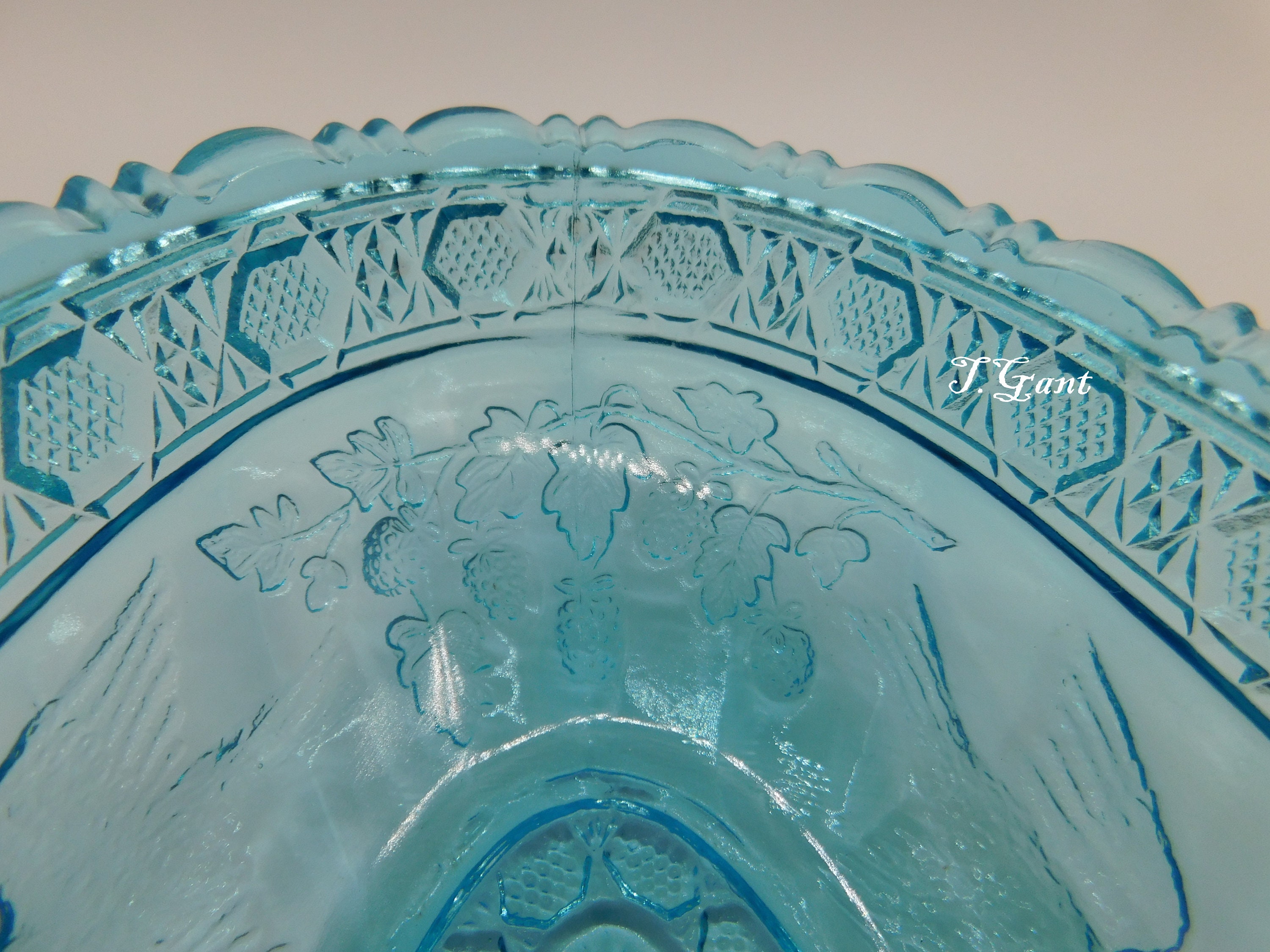 Vintage Elegant Indiana Glass for Tiara Ice Blue Bird and Etsy