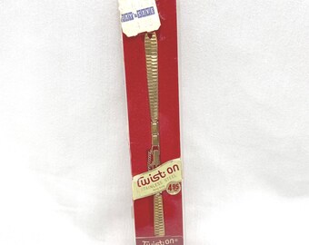 Vintage Speidel Twist-On Stainless Steel Gold Tone Watch Band (NIB) 3050/3 89R