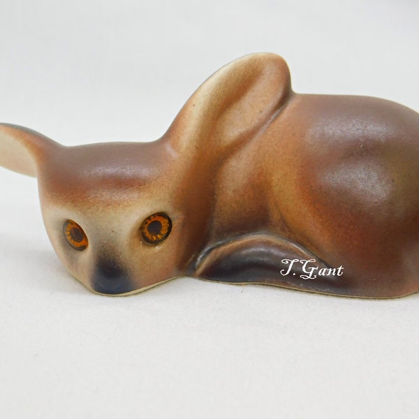 Vintage 1965 Roselane ceramics Sparklers Fawn Deer Laying Down Figurine