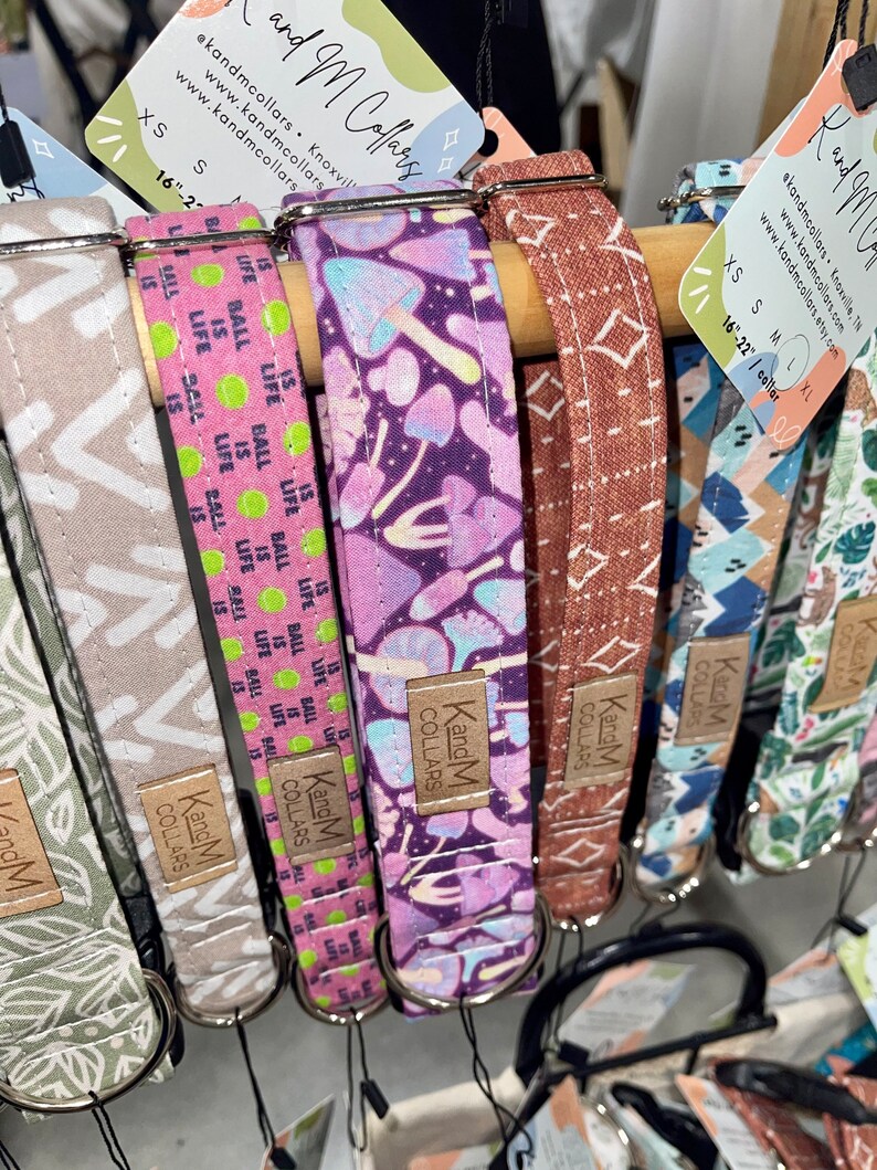 Funky Mushroom Dog Collar Martingale Dog Collar Hippy Etsy