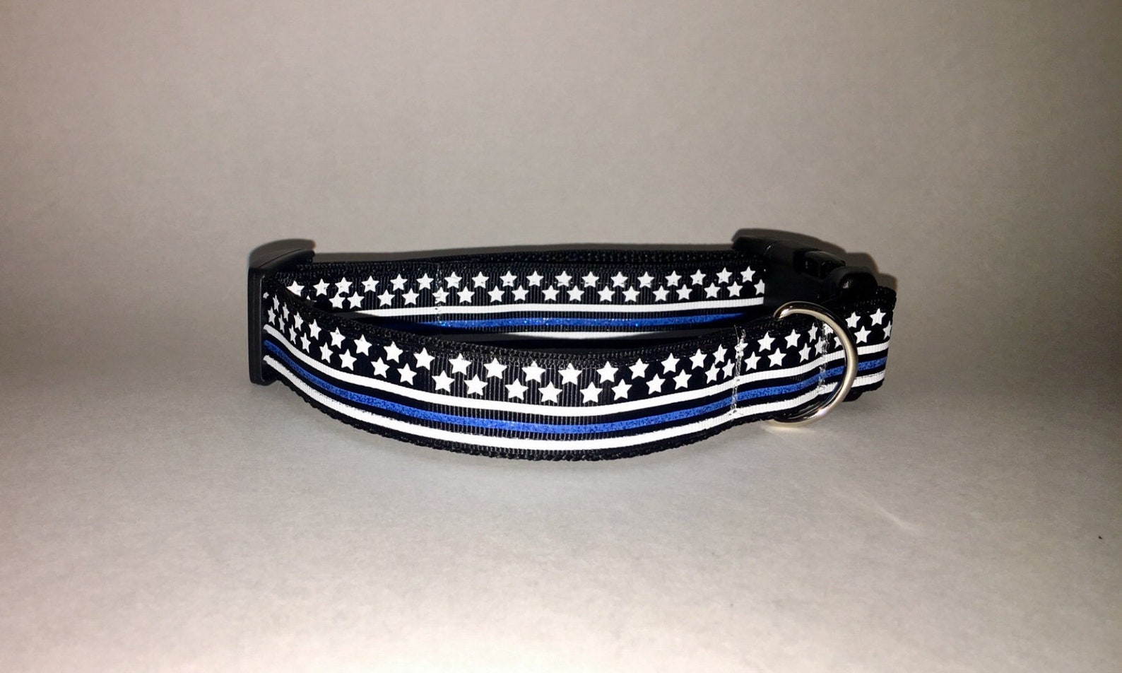 Blue Line Police Dog Collar Back the Blue K9 Cop Dog Collar Etsy