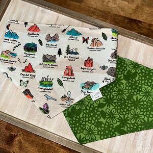 National Parks Dog Bandana, Snap On & Reversible Bandana, Pet Accessory, K and M Collars