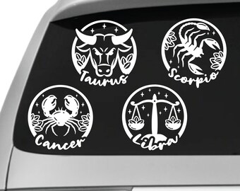 Gothic Zodiac Gemini Vinyl Decal Sticker ~ Various Sizes ~ Laptop Decal ~ Car Decal ~ Tumbler Decal