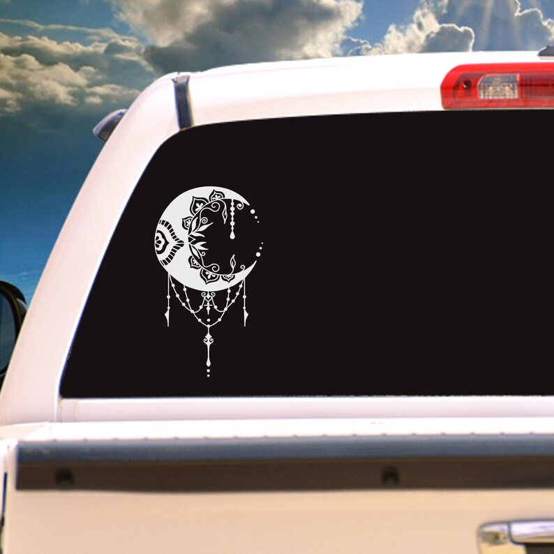 Crescent Moon Vinyl Car Decal/sticker Etsy