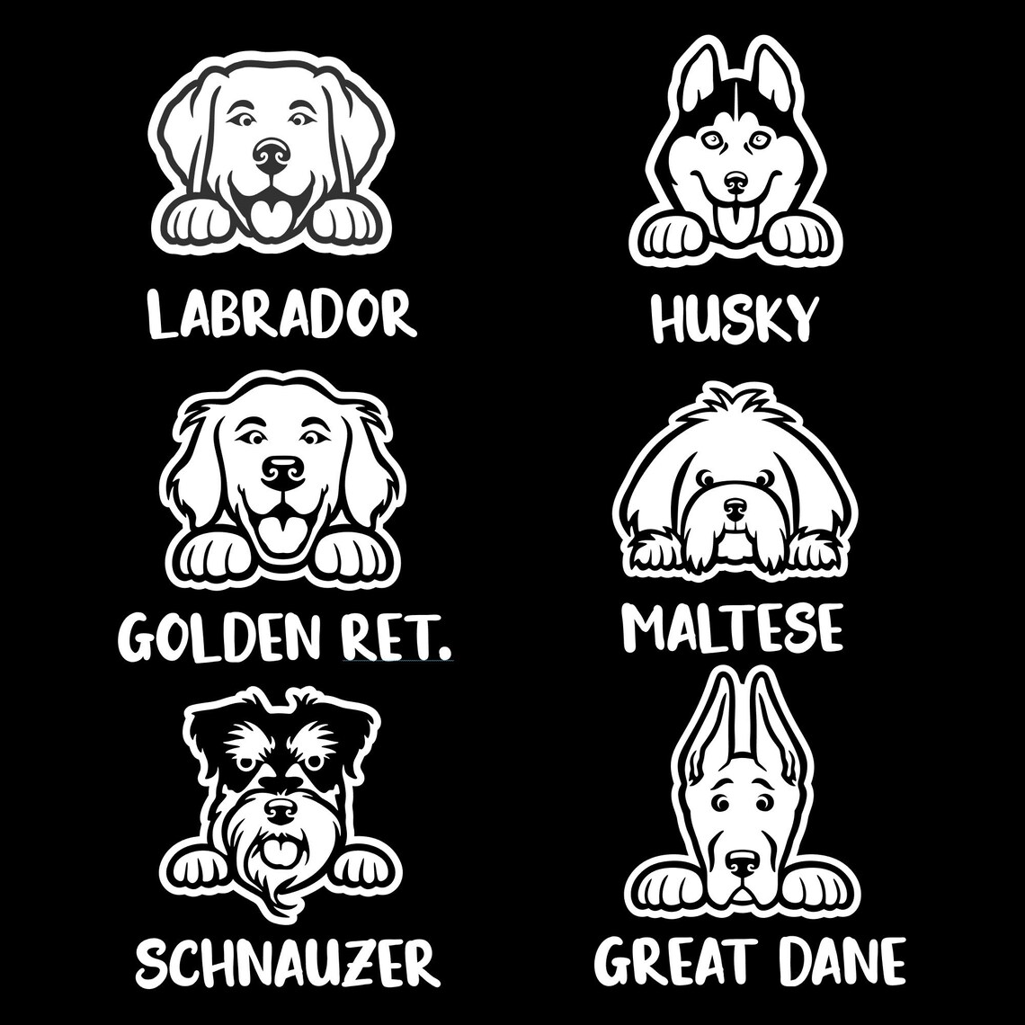 Dog Vinyl Decal/sticker Window Decal Laptop Sticker Dog Etsy