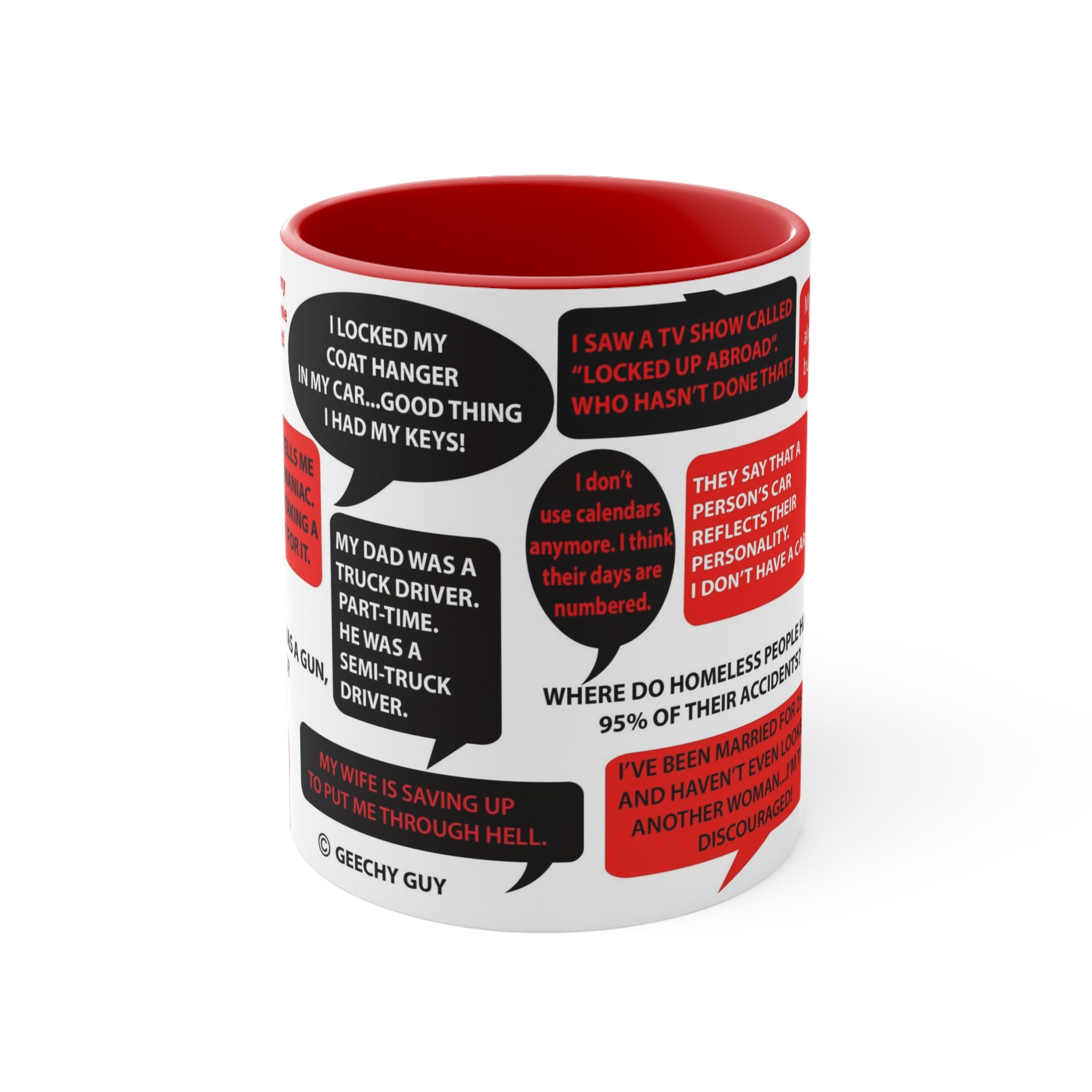 DAD JOKES MUG Red Geechy Guy 16 Original Jokes Cup Comedy Funny Gift - Etsy