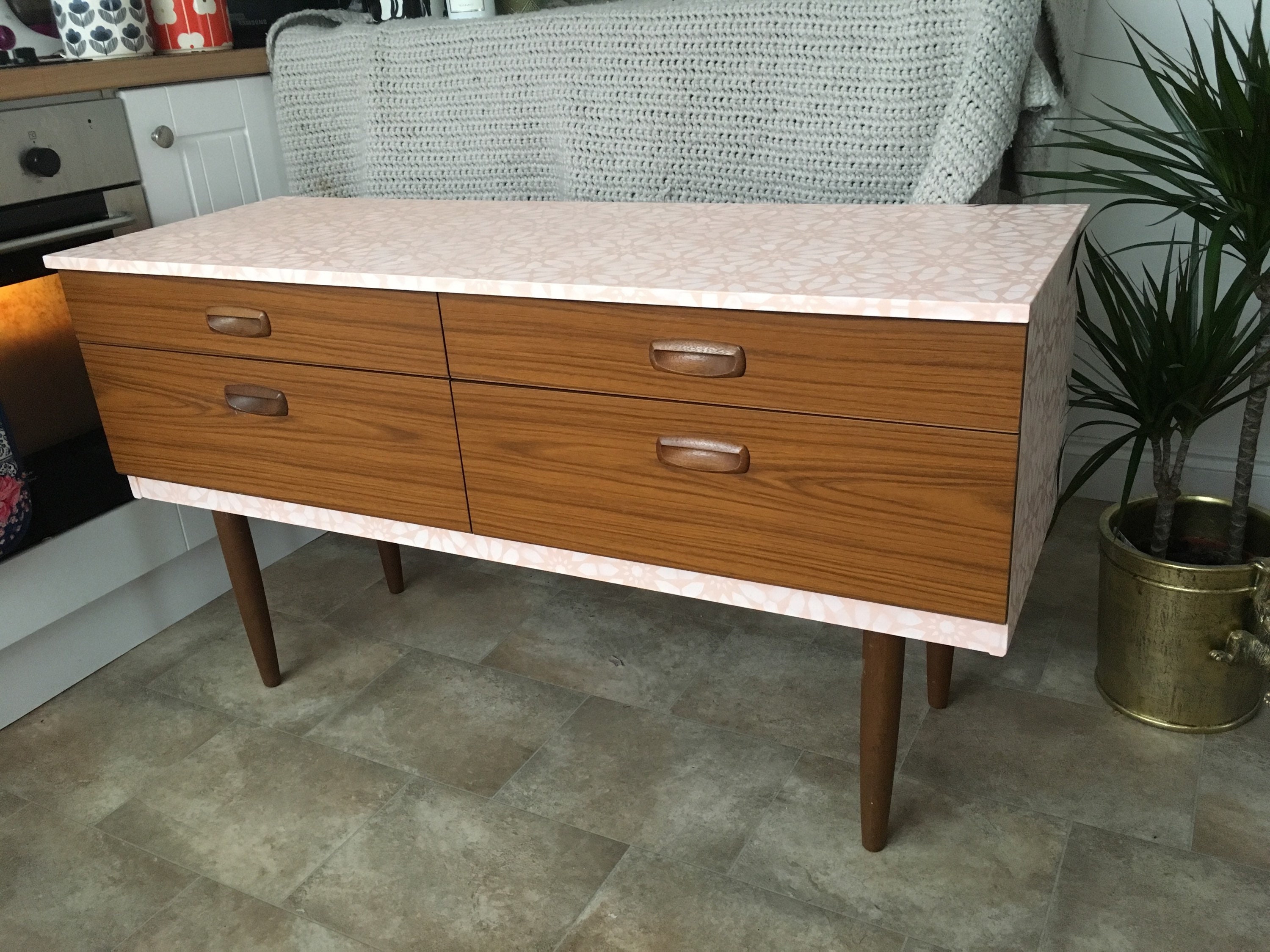 Upcycled schreiber teak retro dressing table / sideboard Etsy