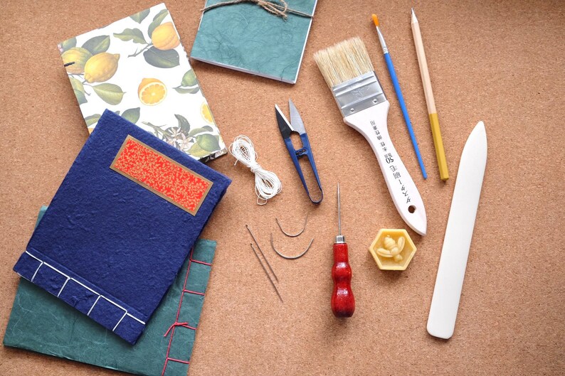 Petite Bookbinding Tool Set Coptic Binding Kit Zine Journal Etsy