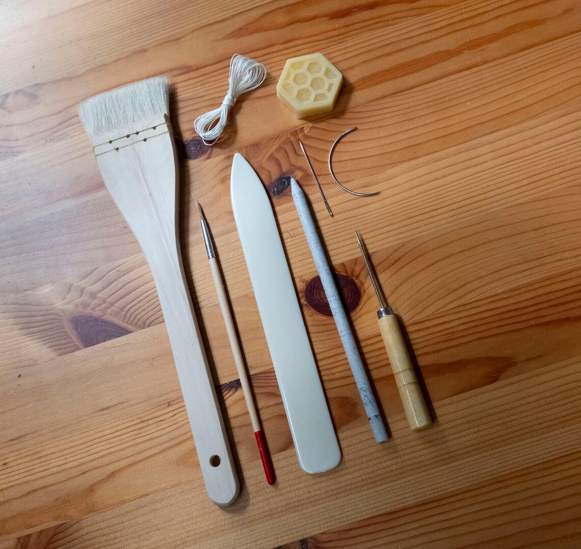 Petite Bookbinding Tool Set Coptic Binding Kit Zine Journal Etsy