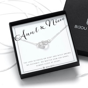 Tante Geschenk Sterling Silber Herz Halskette Andenken Schmuck