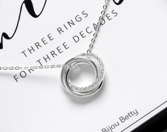 30th Birthday Silver Necklace - 30th Birthday Gift - 30th Gift For Her - 30th Birthday For Daughter - 30th For Friend - 30th Jewellery