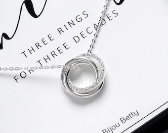 30th Birthday Silver Necklace - 30th Birthday Gift - 30th Gift For Her - 30th Birthday For Daughter - 30th For Friend - 30th Jewellery