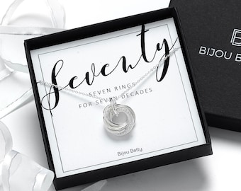 7 interlocking rings necklace deals