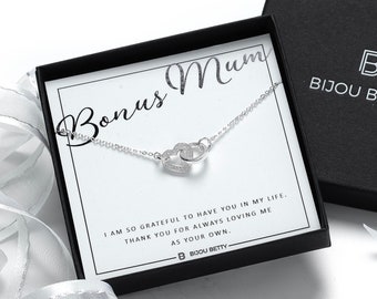 Step Mum Gift Sterling Silver Necklace Bonus Mum Keepsake Jewellery