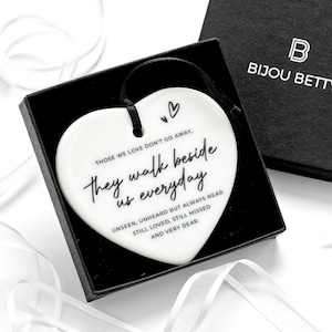 Sympathy, Loss, Love & Support • Condolence Gift • Funeral • Ceramic Heart Sympathy Gift for Those Facing Loss • Those We Love Don&#39;t Go Away
