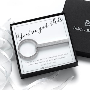 You've Got This Keyring: Stainless Steel Affirmation Gift