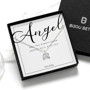 Guardian Angel Sterling Silver Wing Necklace Gift