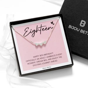 Collier 18e anniversaire en argent sterling à 3 cœurs – Cadeau d'étape importante